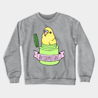 Antidepressant yellow Budgie Crewneck Sweatshirt